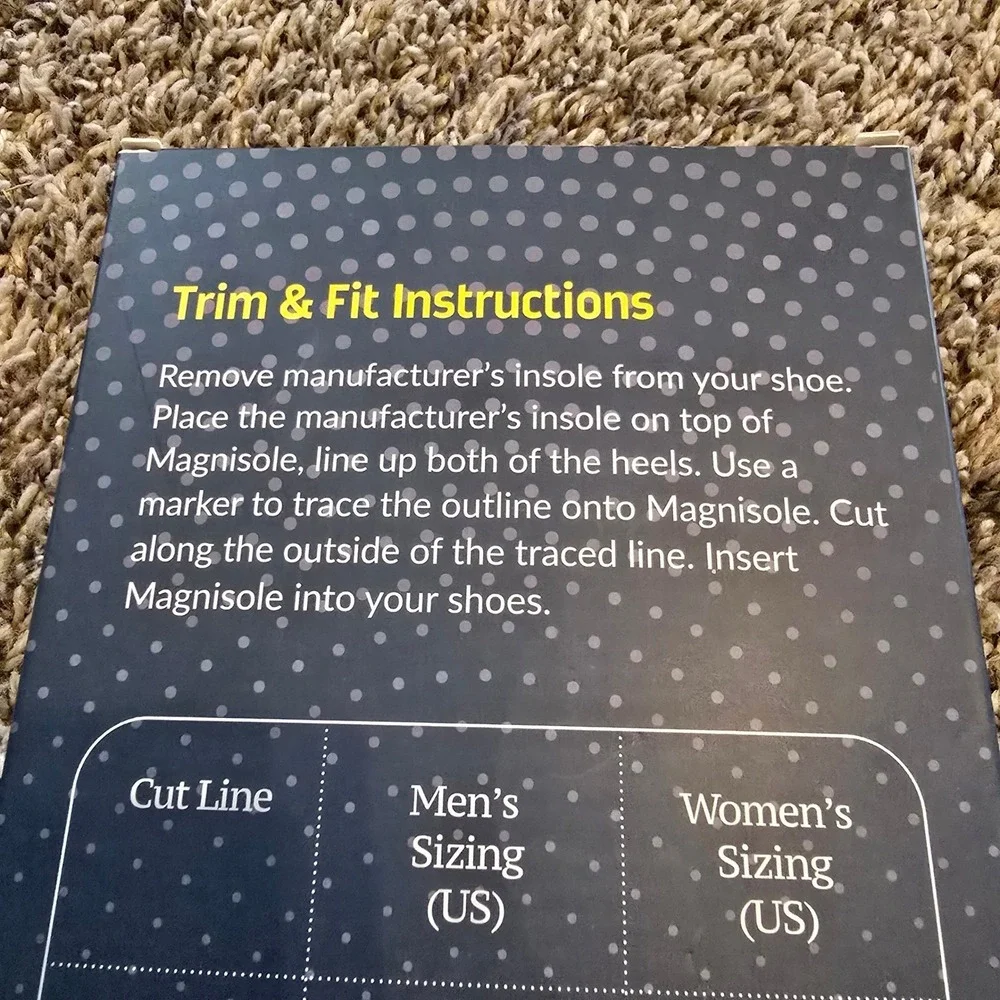 Magnisole Magnetic Acupressure Insoles Unisex One Size Clear Trim to Fit New